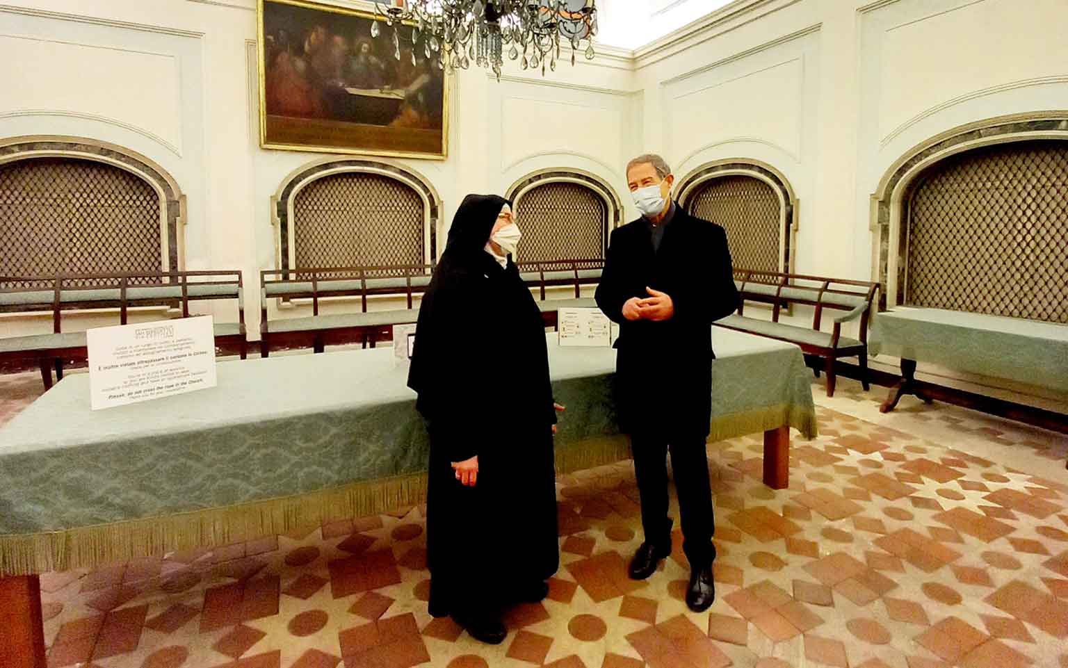Nello Musumeci in visita al monastero di San Benedetto