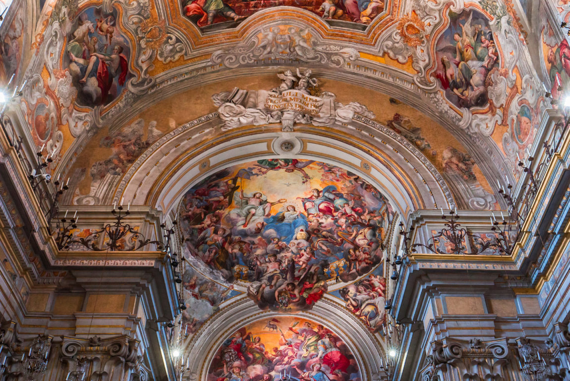 affreschi della volta della chiesa di San Benedetto